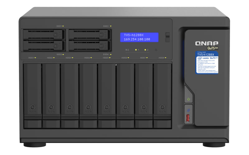 QNAP TVS-h1288X NAS Tower Ethernet LAN Black