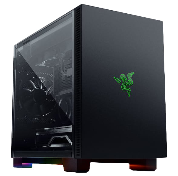 Razer Mini-ITX Tempered Glass Midi Tower Gaming Computer Case Black