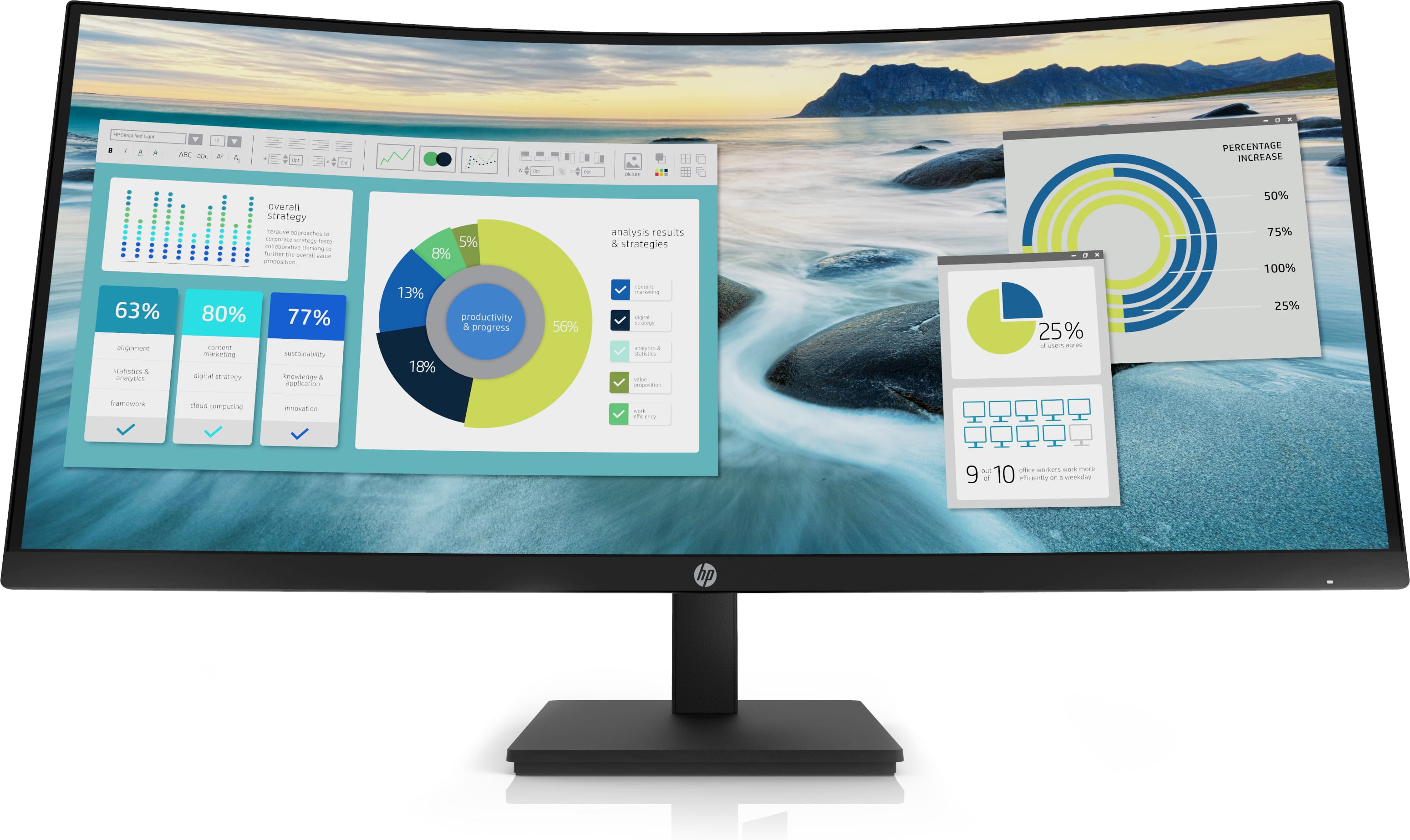 HP P34hc G4 34" WQuad HD Curved Eye Ease Monitor