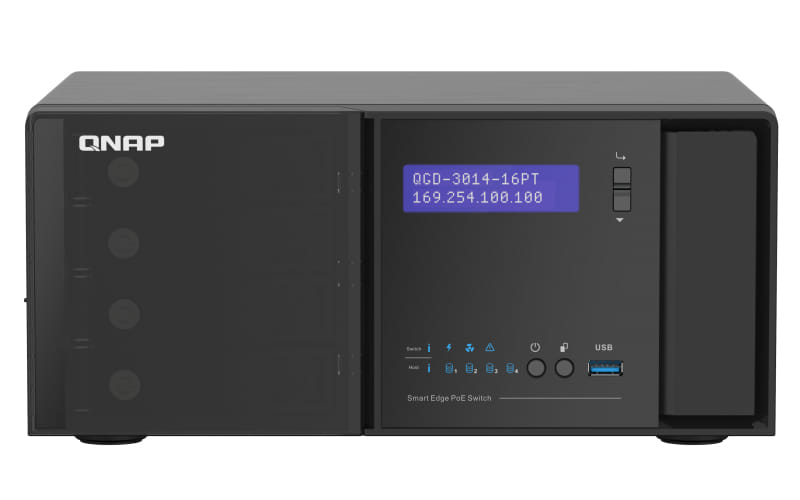 QNAP QGD-3014-16PT-8G 16-Port 8GB RAM 140W Smart Edge PoE Switch