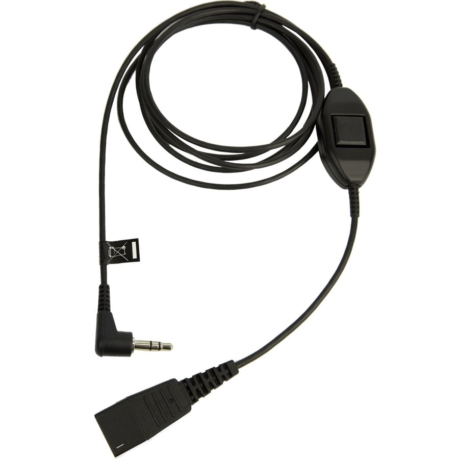 Jabra Quick Disconnect (QD) To 3.5mm Jack Straight Cord For Alcatel
