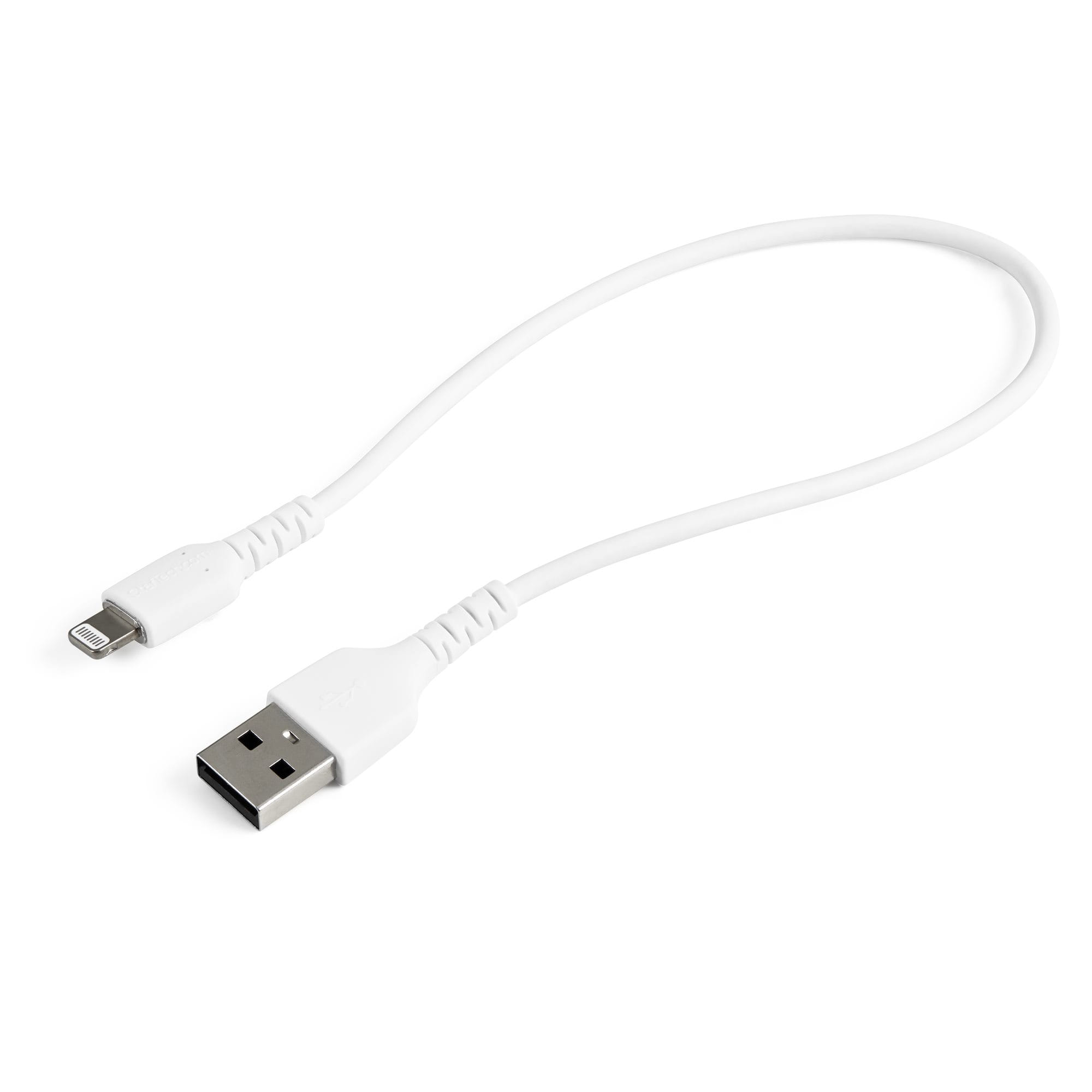 StarTech 30cm Durable USB-A to Lightning Cable - White