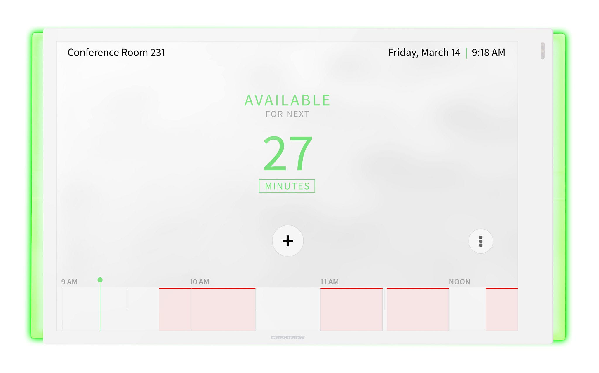 Crestron 10.1" Room Scheduling Panel Touch Black