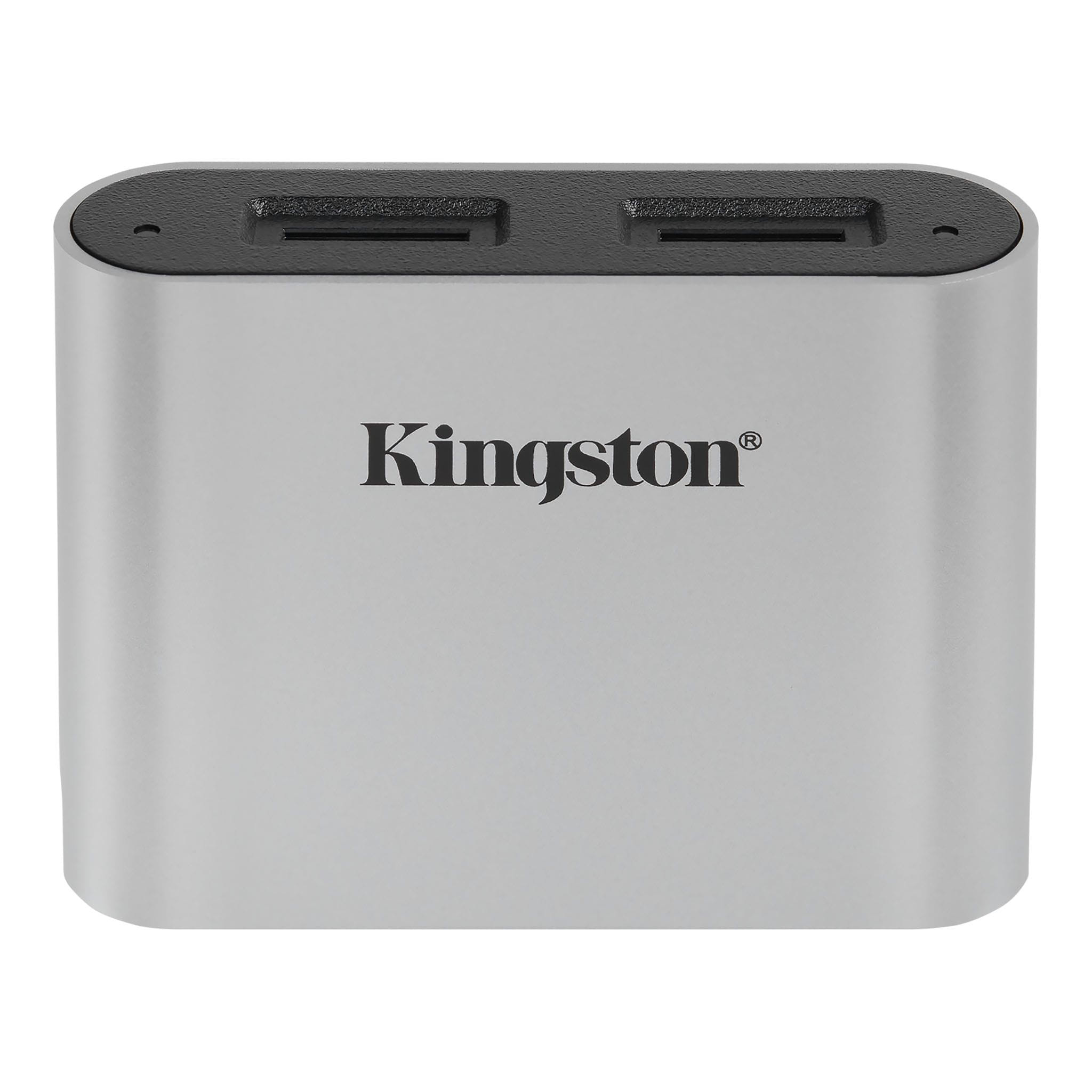 Kingston Technology Workflow microSD Reader Card USB 3.2 Gen 1 (3.1 1) Type-C Black, Silver