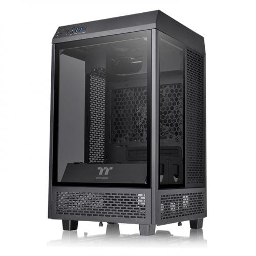 Thermaltake The Tower 100 Mini Micro-ITX Tempered Glass Computer Gaming Case Black