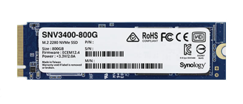 Synology SNV3400 800GB M.2 PCIe NVMe Gen3 SSD