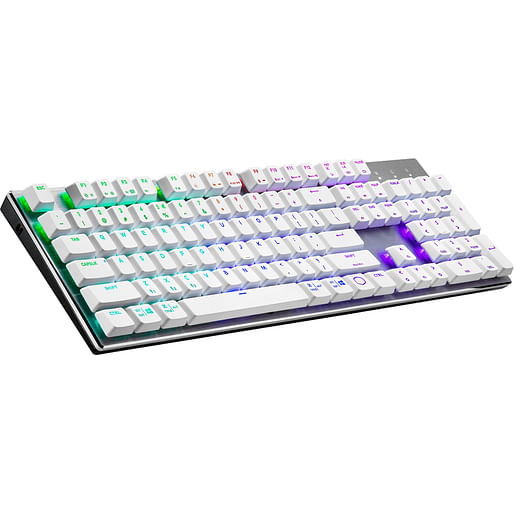 Cooler Master Gaming SK653 White Edition Keyboard RF Wireless + Bluetooth QWERTY US English RGB - Red Cherry