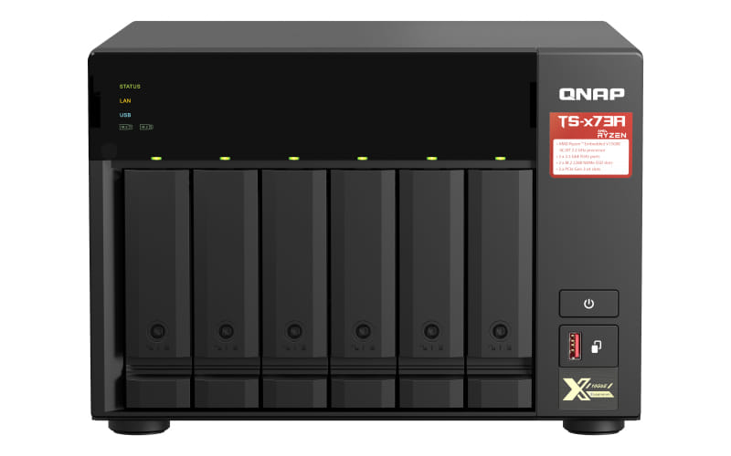 QNAP 6 Bay Diskless NAS AMD V1500B,  Quad Core 2.2GHz CPU, 8GB RAM