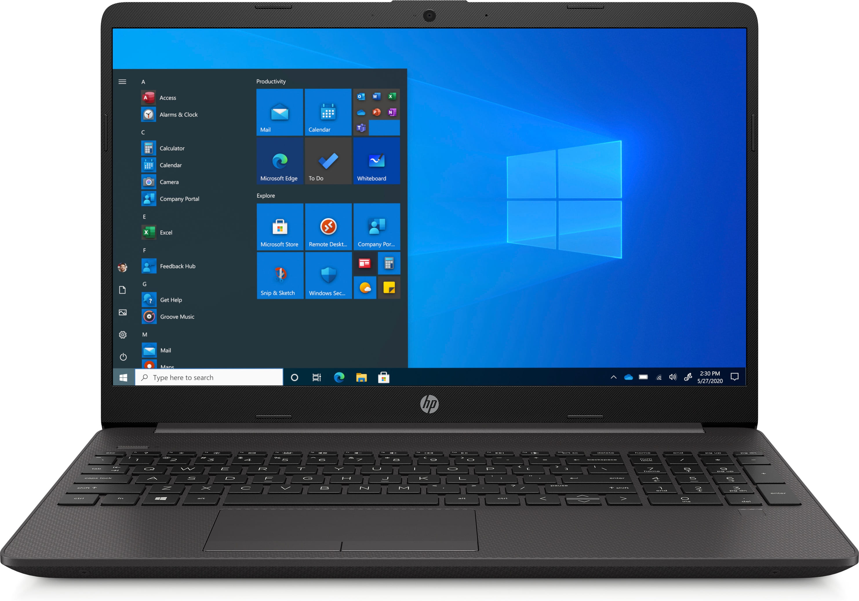 HP 250 G8 Notebook 15.6" HD, Celeron N 8GB RAM, 256GB SSD, Windows 10 Home Black, Silver