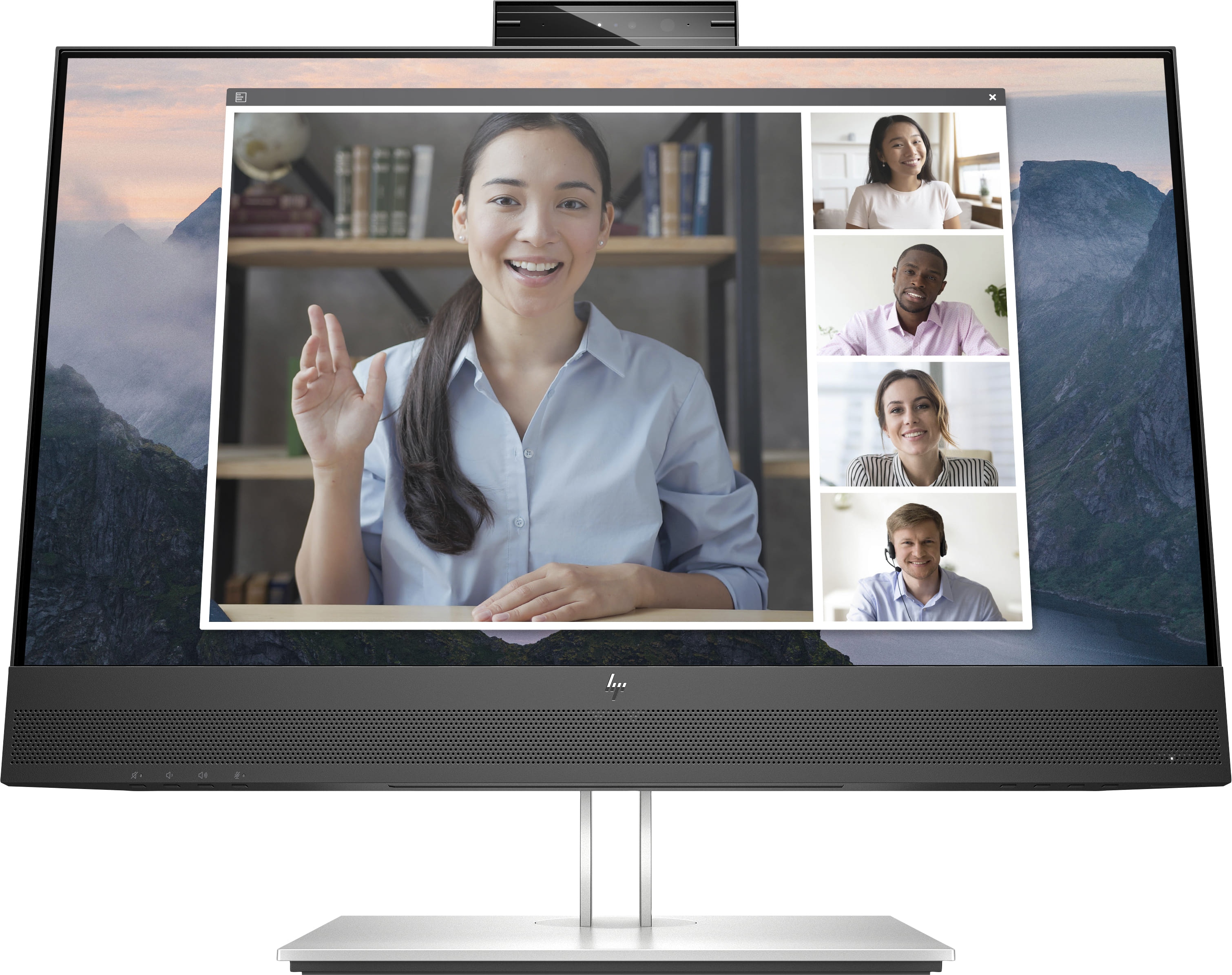 HP E24mv G4 23.8" Full HD Conferencing Monitor Black, Silver