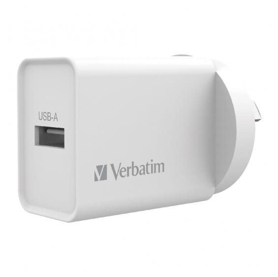 Verbatim USB Charger Single Port 2.4A - White