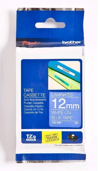 Brother 12mm White On Blue TZ Tape