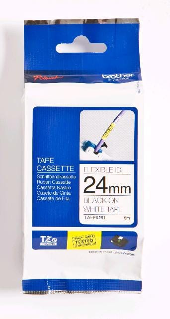 Brother TZe-Fx251 label-making tape Black on White Tx