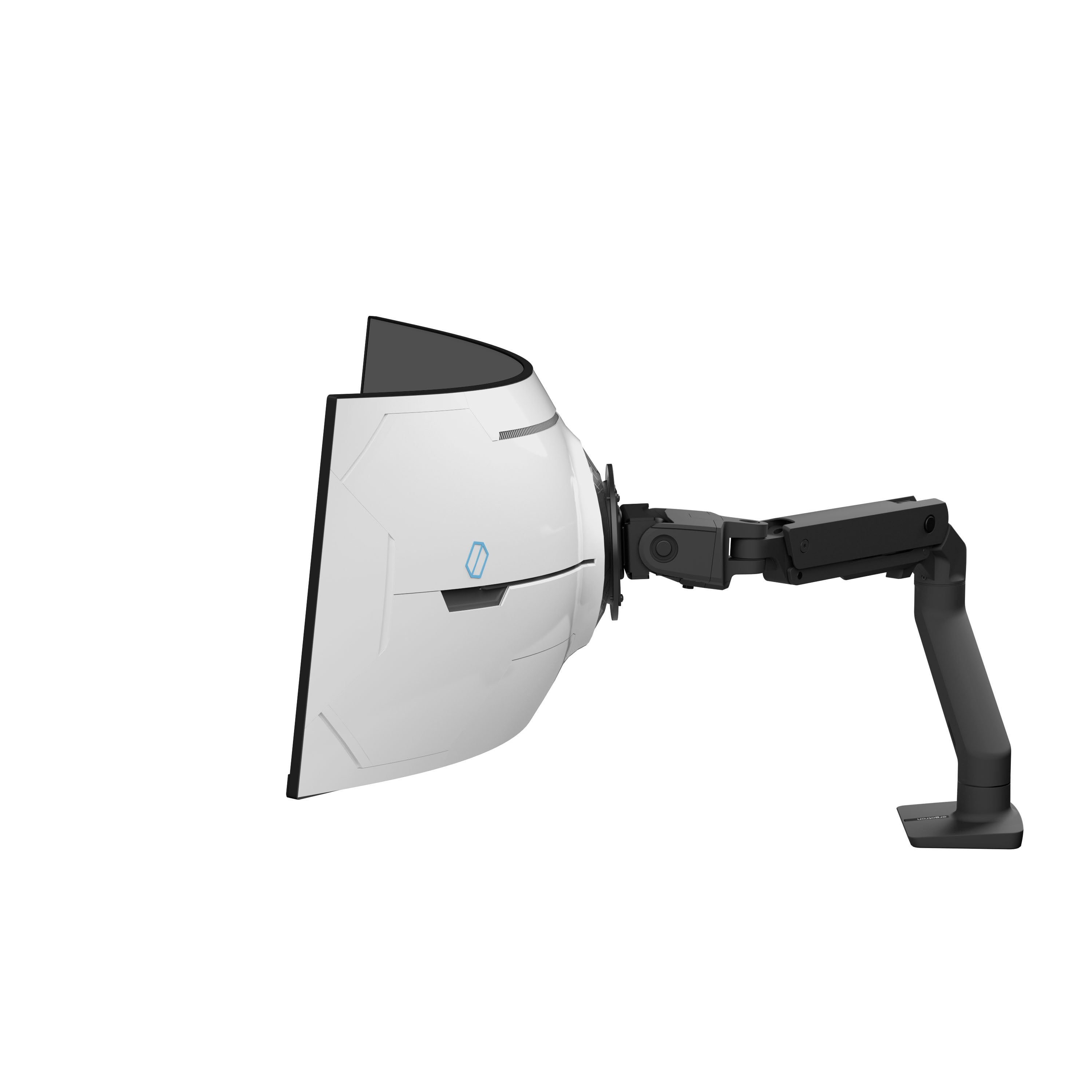 Ergotron HX Desk Monitor Arm With Very Heavy Duty Pivot Desk - Black