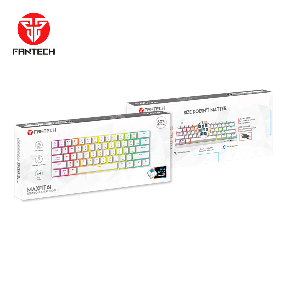 Fantech MAXFIT61 Gaming PC Mechanical Keyboard HotSwappable RGB