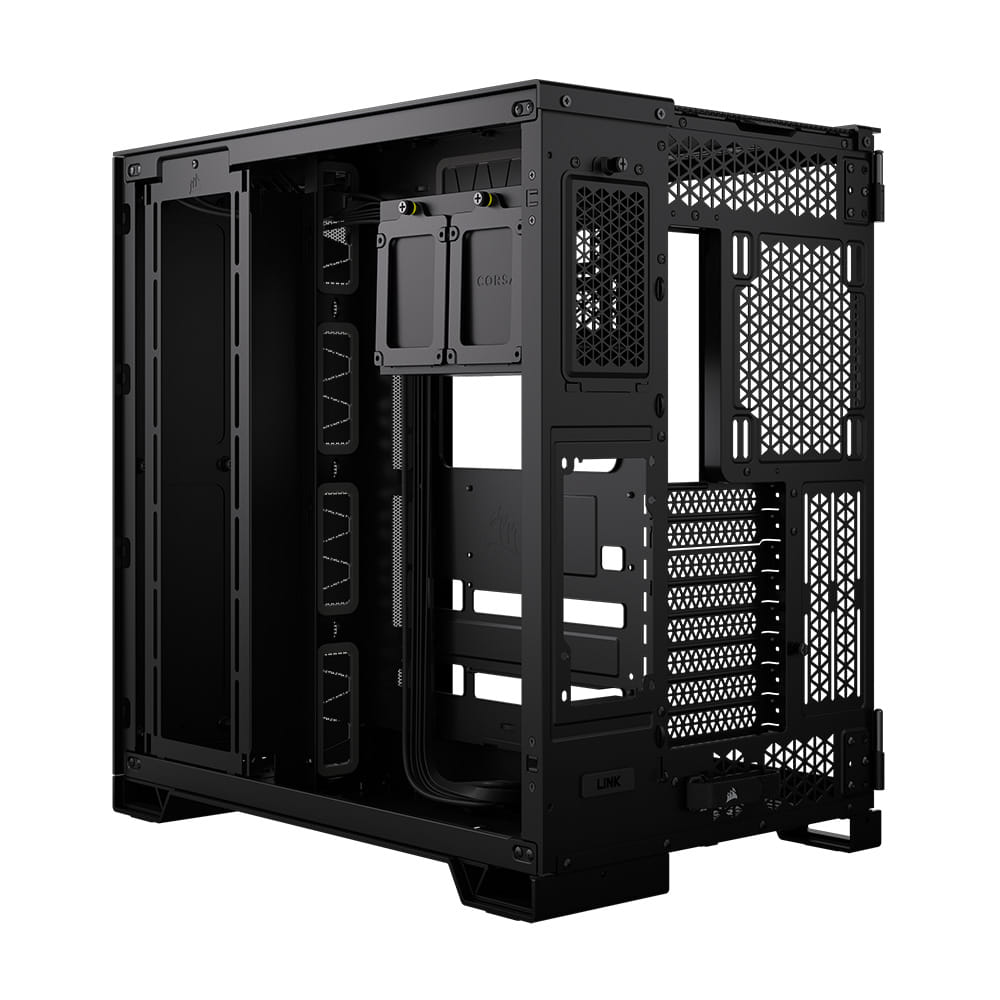 6500D AIRFLOW Mid-Tower Dual Chamber PC Case - Black
