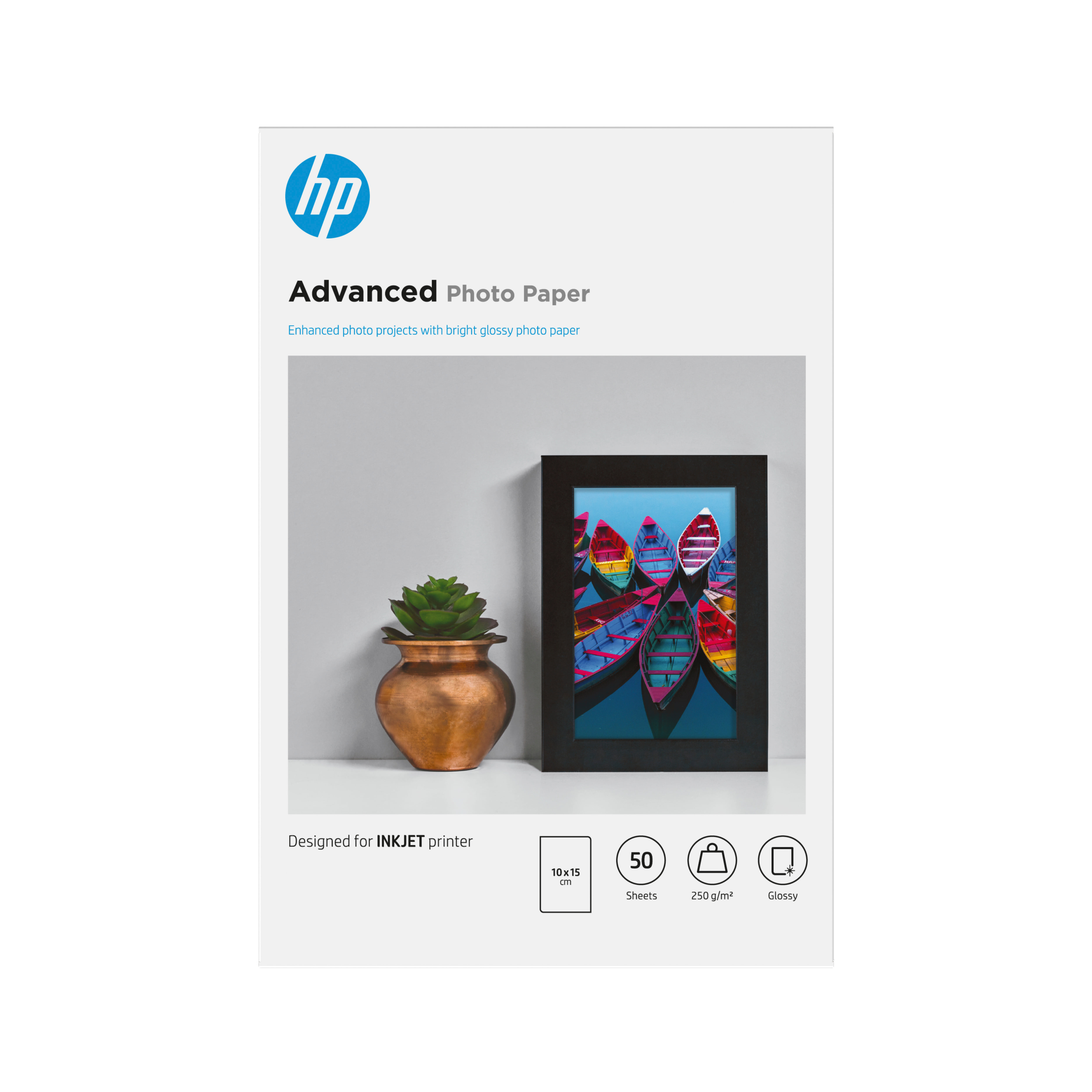 HP Photo Paper White Gloss FSC 10x15 50 Sheets