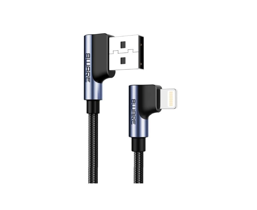 8Ware Premium 1m 90Deg Angle USB Lightning Cable