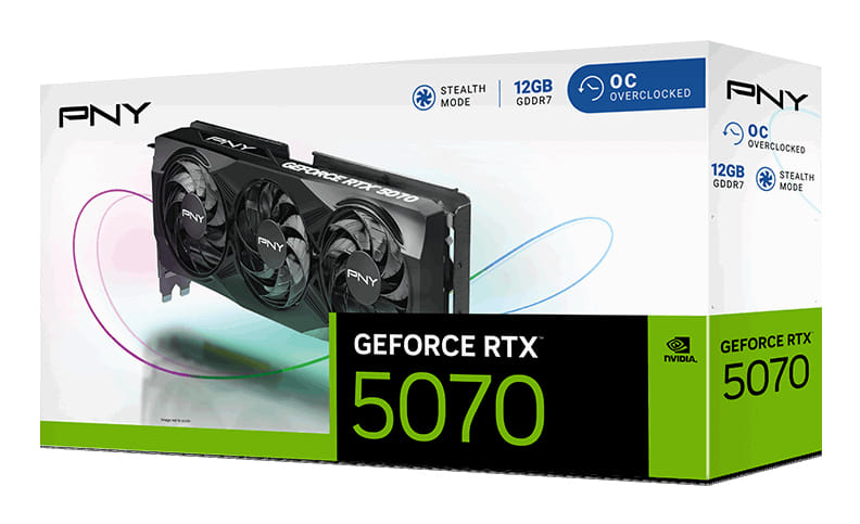 PNY GeForce RTX 5070 Triple Fan OC 12GB Video Card