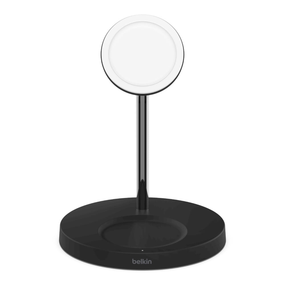 Belkin Boost Charge Pro 2-in-1 Wireless Charger Stand With MagSafe 15W Black Indoor