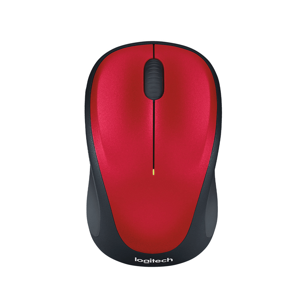 Logitech M235 Wireless Mouse with Compact Contoured Design - Red