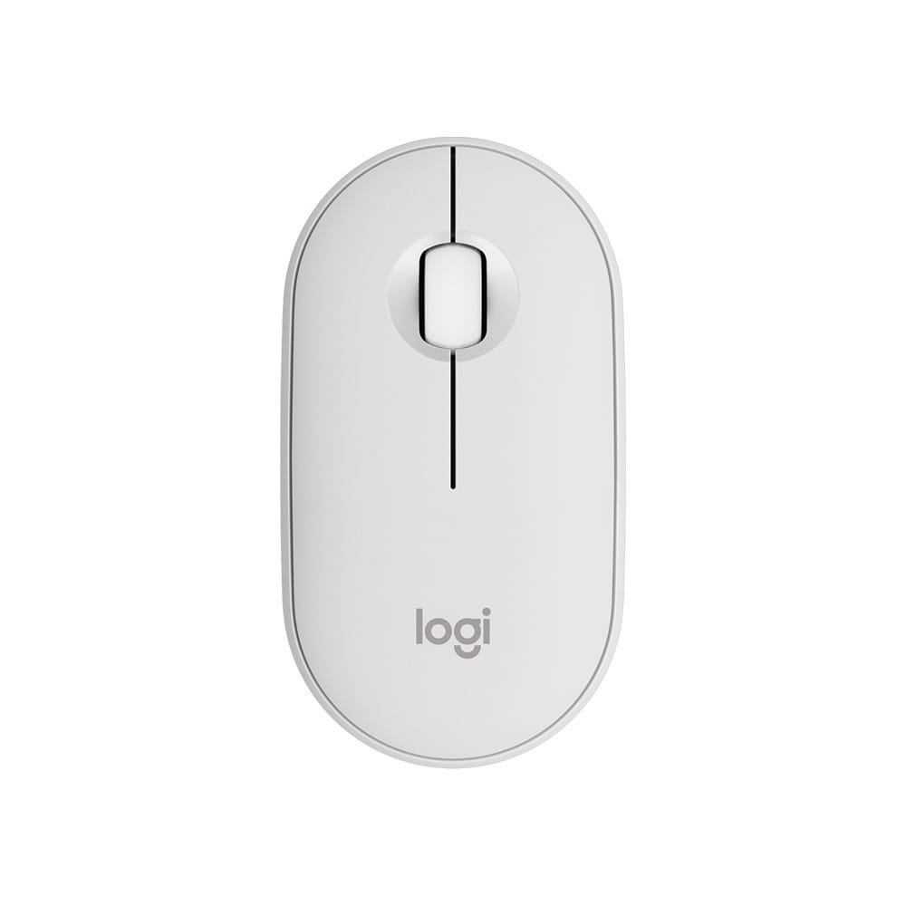 Pebble Mouse 2 M350s Bluetooth, Slim, Portable - Tonal White

