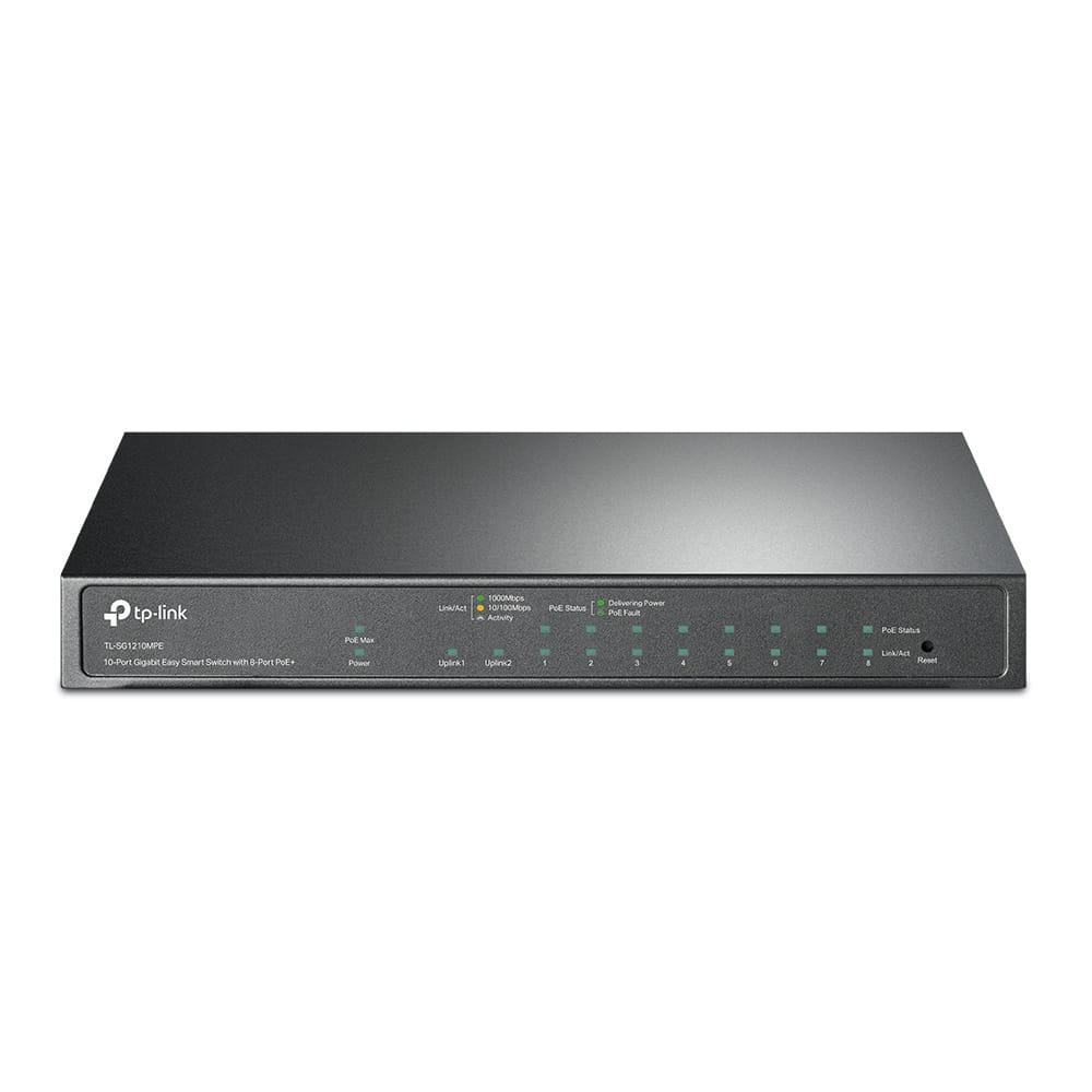 TP-LInk 10-Port Gigabit Easy Smart Switch with 8-Port PoE+