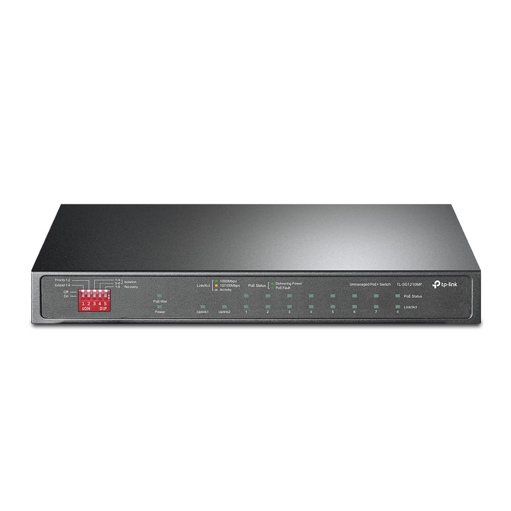 TP-Link SG1210MP 10-Port Gigabit Desktop Switch With 8-Port PoE+