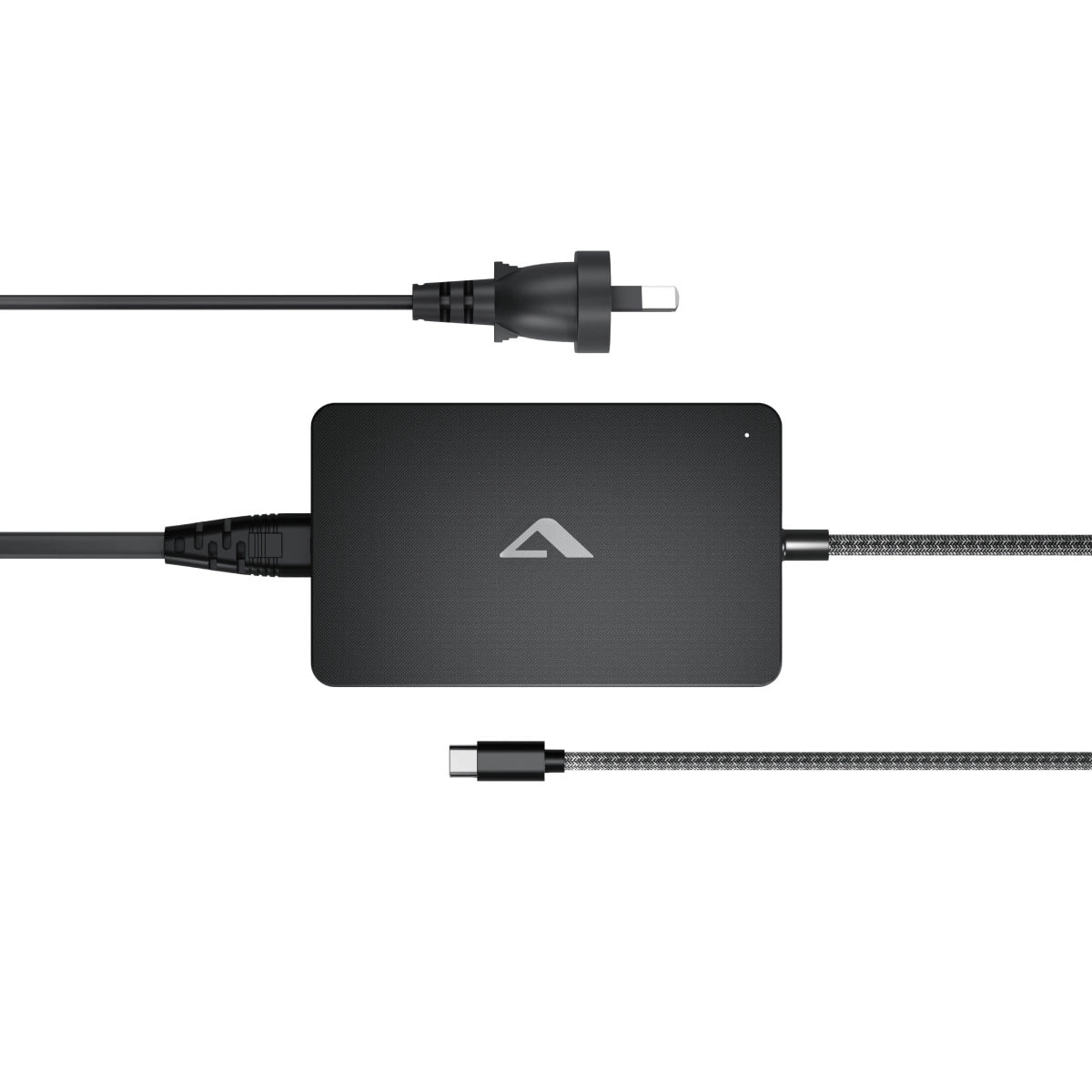 Alogic 100W Inline GaN Charger USB-C Fixed Cable - Black