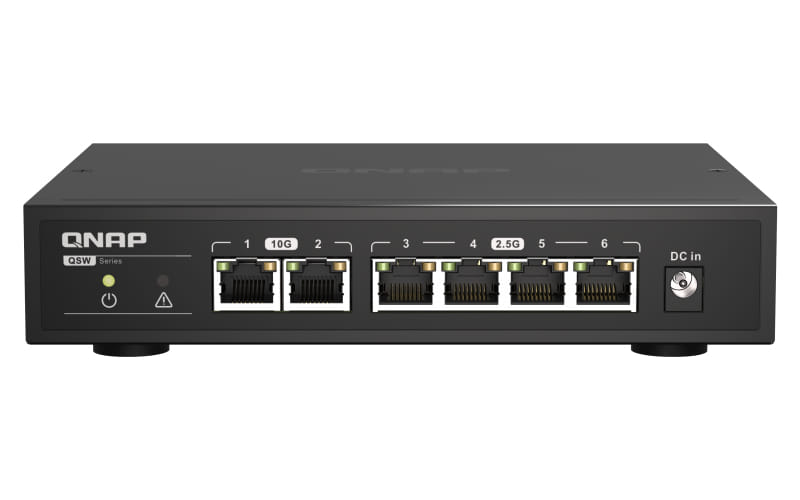 QNAP Network Switch Unmanaged 2.5G Ethernet (100/1000/2500) Black