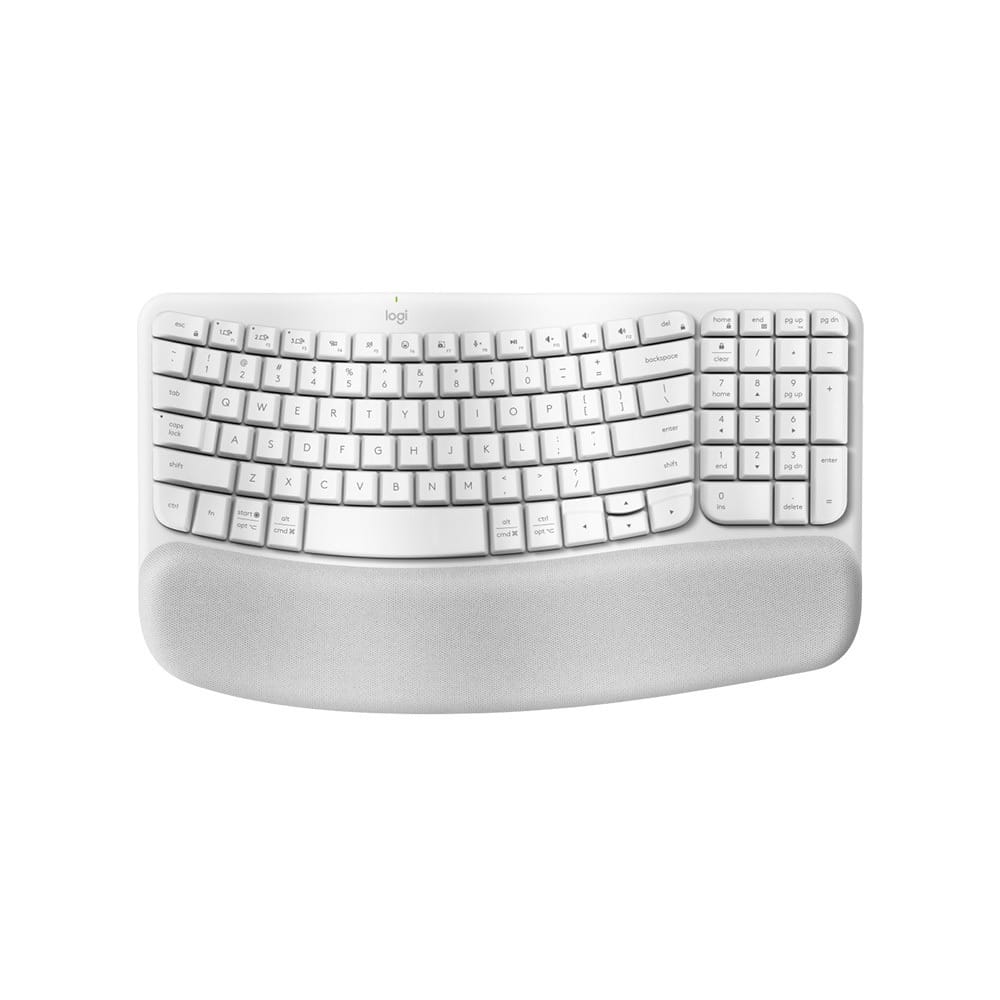 Logitech Wave Keys Wireless Ergonomic Keyboard - Off-White
