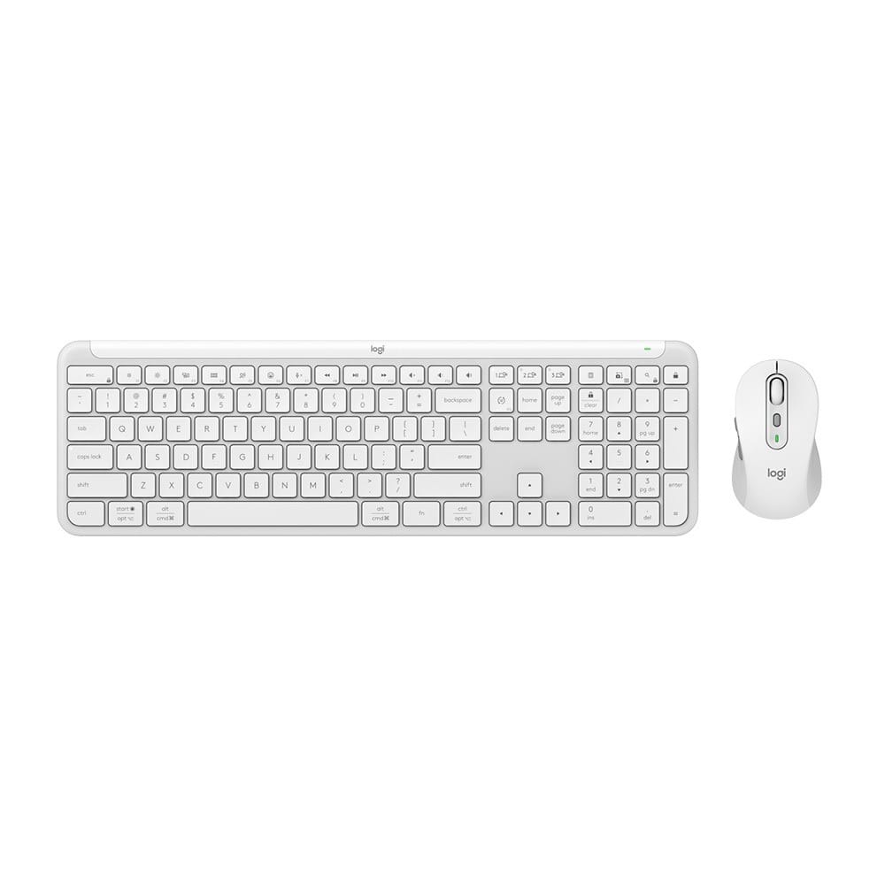 Logitech Slim Wireless Keyboard and Mouse MK950 - White