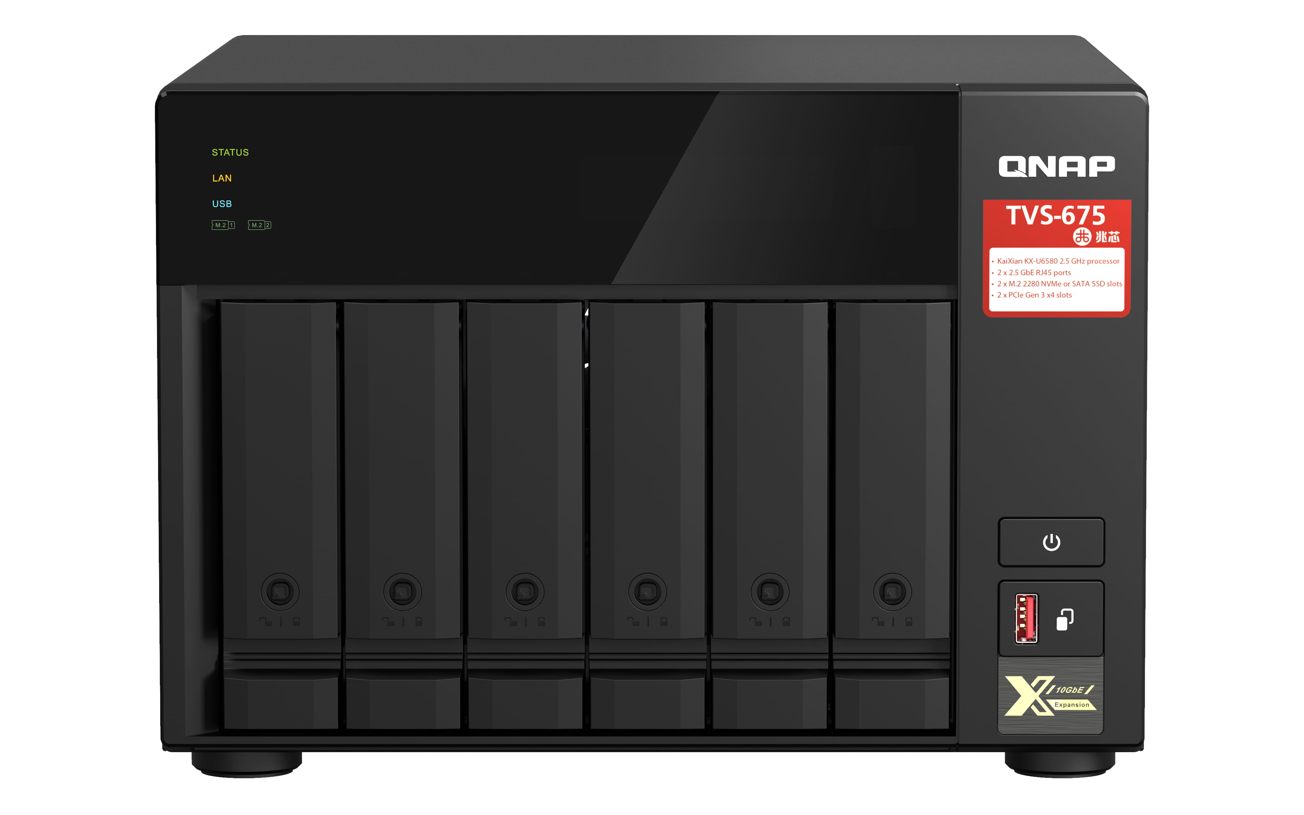 QNAP 6-Bay NAS (No Disk) KX-U6580 8C 2.5GHz 8GB