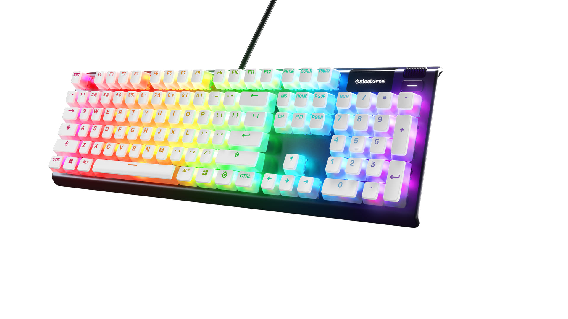 SteelSeries PrismCaps Universal Double Shot PBT Keycaps - White