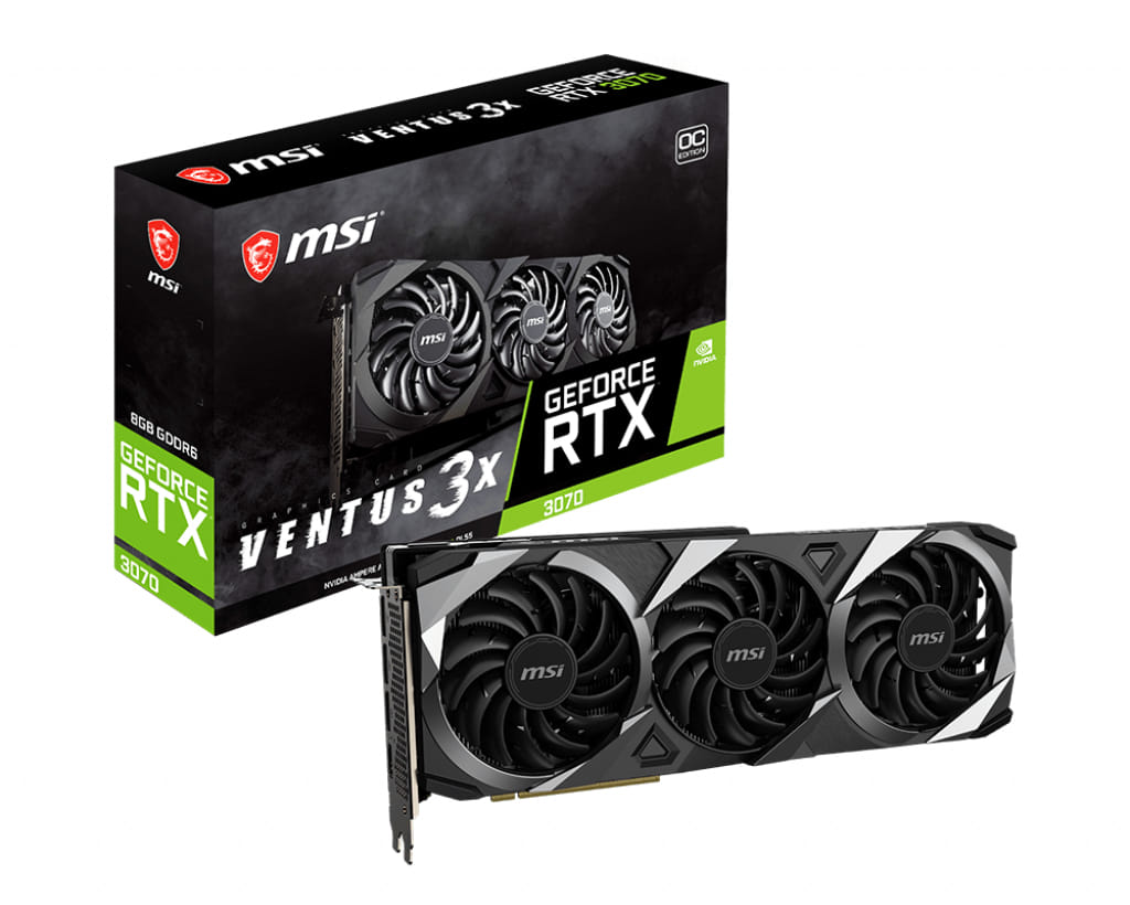 MSI VENTUS GeForce RTX 3070 3X 8G OC Graphics Card LHR
