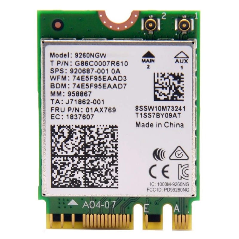 Intel 9260.NGWG.NV Networking Card 1730 Mbit/s