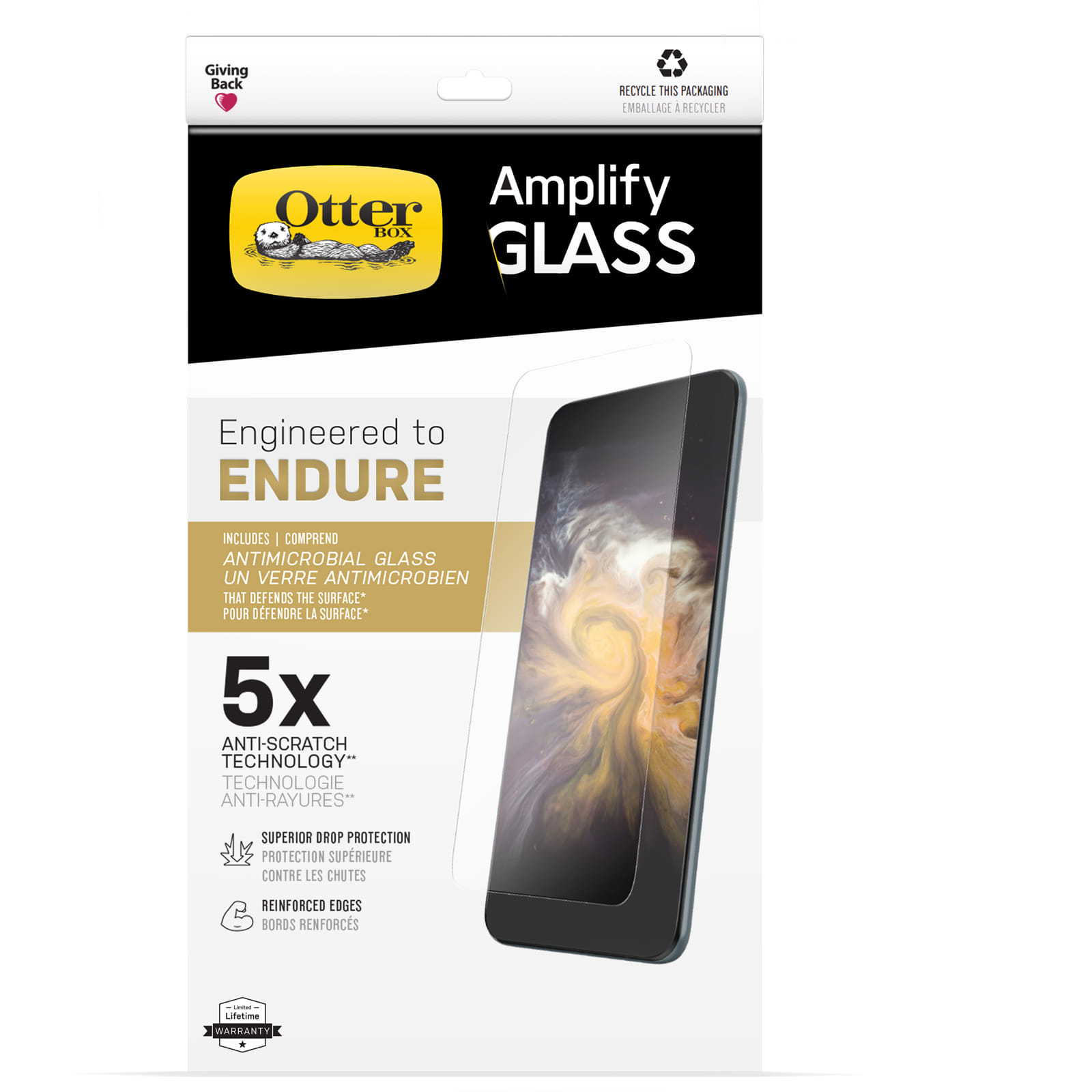 OtterBox Amplify Antimicrobial for iPhone 13 & Pro - Transparent