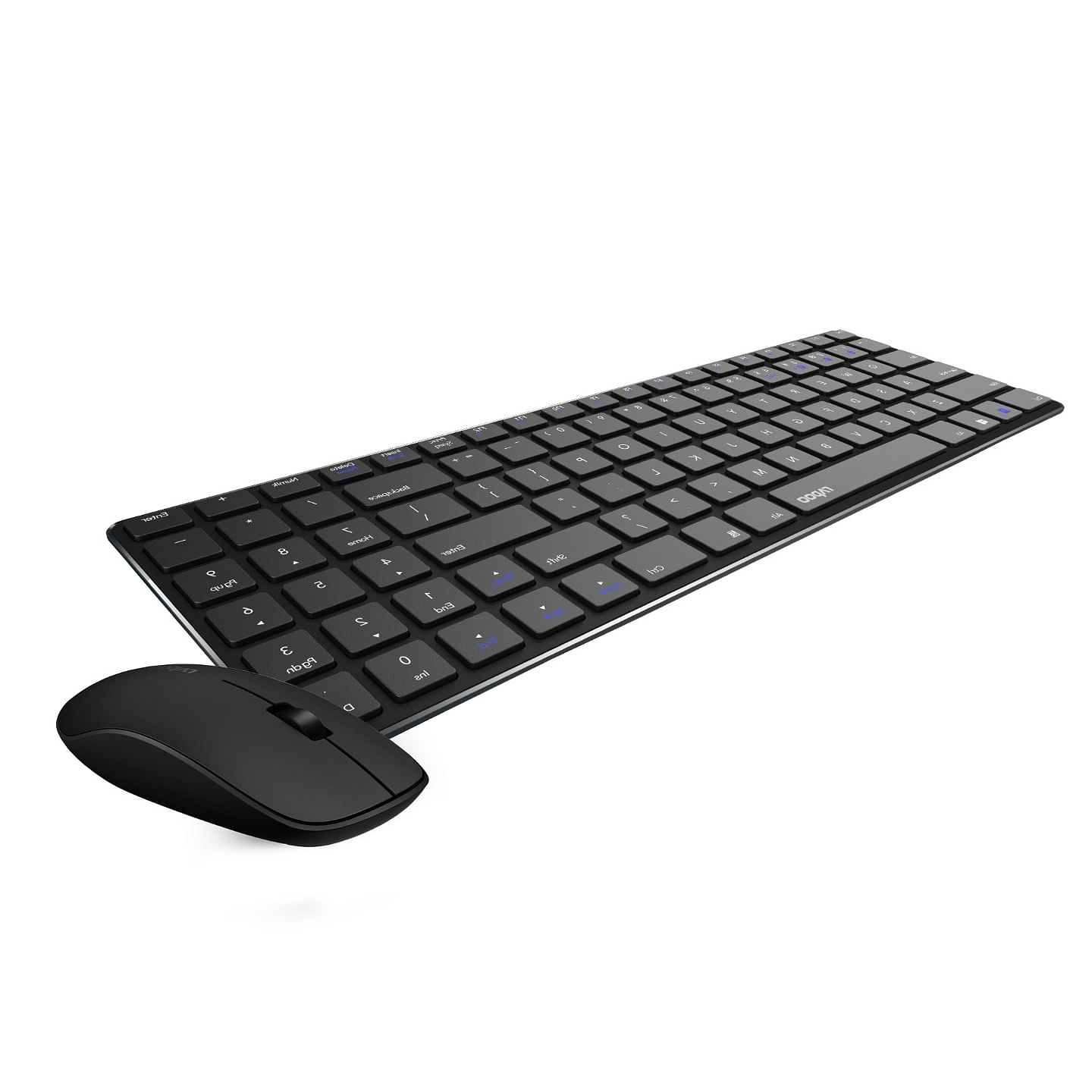 Rapoo Multi-mode Ultra Slim Bluetooth Wireless Keyboard And Mouse Combo - Black