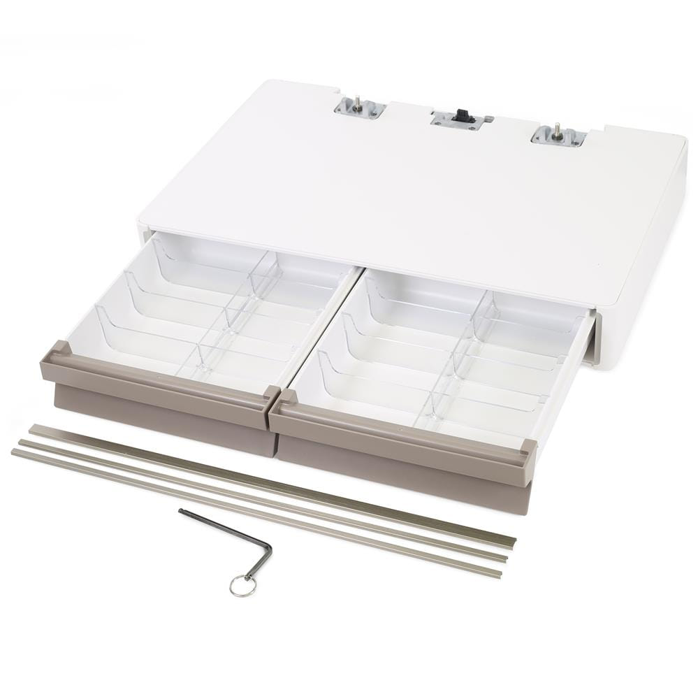 Ergotron Pro Double Drawer Medical Cart WH/Warm GY