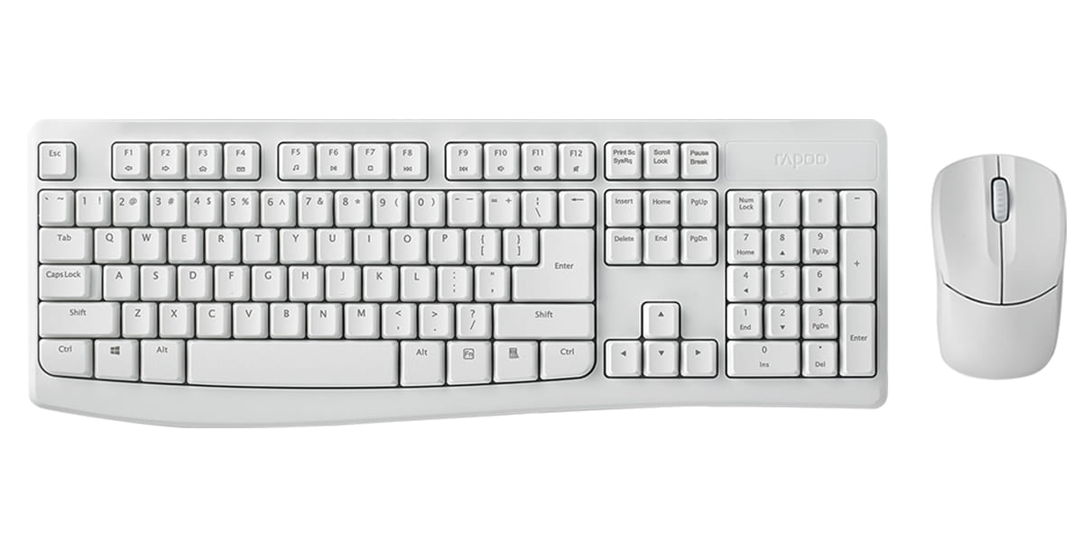 Rapoo X1800Pro Wireless Keyboard and Mouse Combo - White