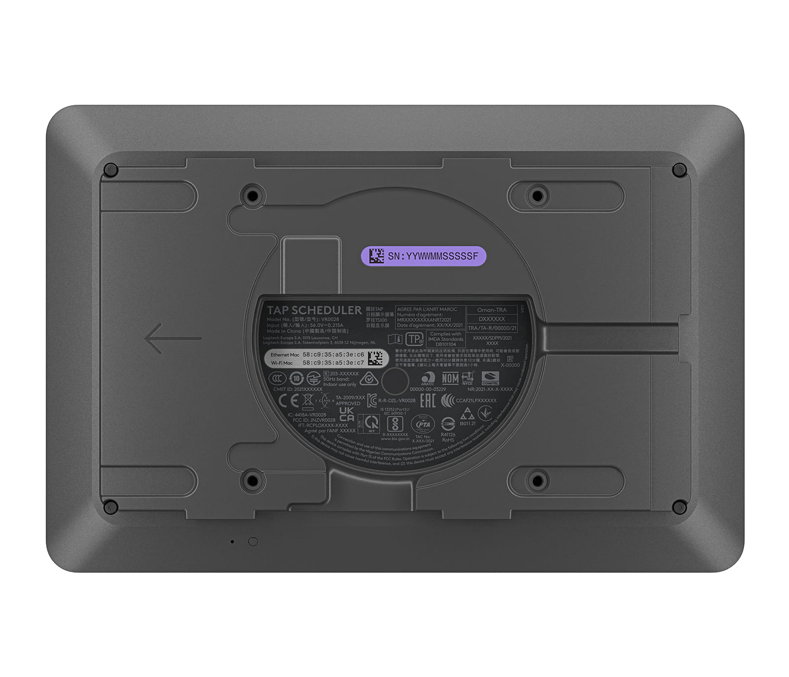 Logitech Tap Scheduler Panel Graphite