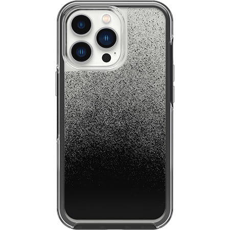 OtterBox iPhone 13 Pro Symmetry Clear Antimicrobial Case - Ombre Spray (Clear/Black)