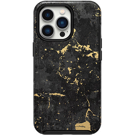 OtterBox iPhone 13 Pro Symmetry Antimicrobial Case - Enigma Graphic (Black/Gold)