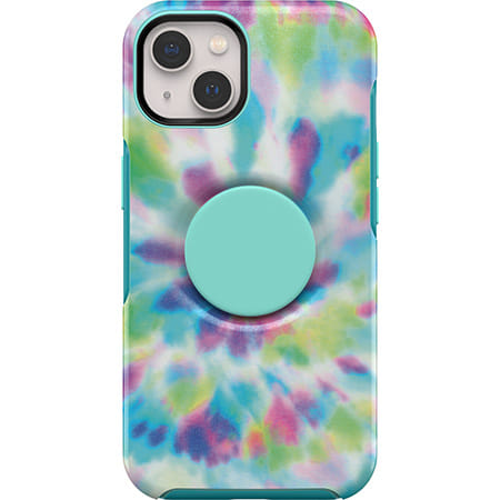 OtterBox iPhone 13 Otter + Pop Symmetry Antimicrobial Case - Day Trip Graphic (Green/Blue/Purple)