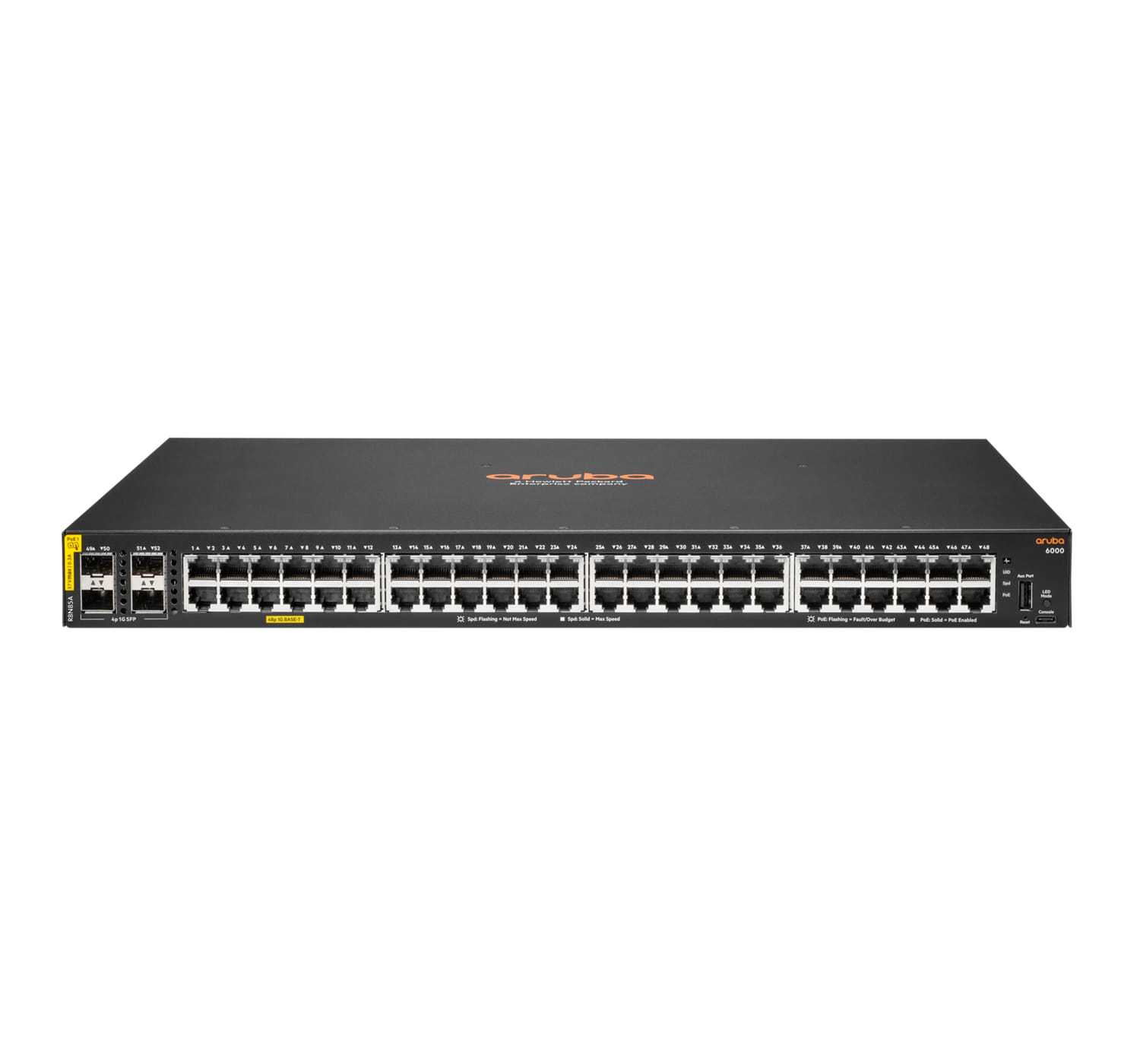HPE Aruba 6000 48G Class4 PoE 4SFP 370W Switch
