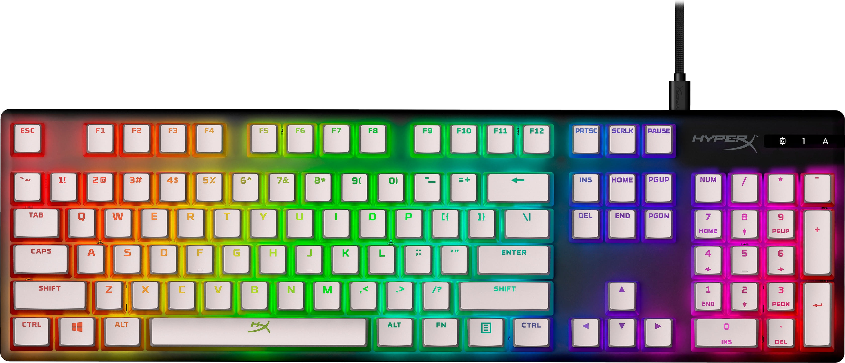HP HyperX Pudding Keycaps PBT - White