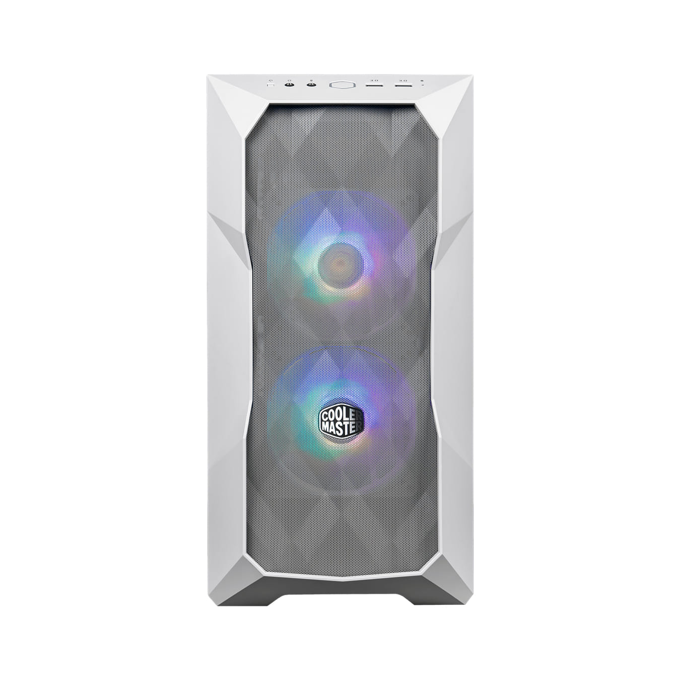 Coolermaster MasterBox TD300 Mesh ARGB Micro-ATX Mini Tower Case - White