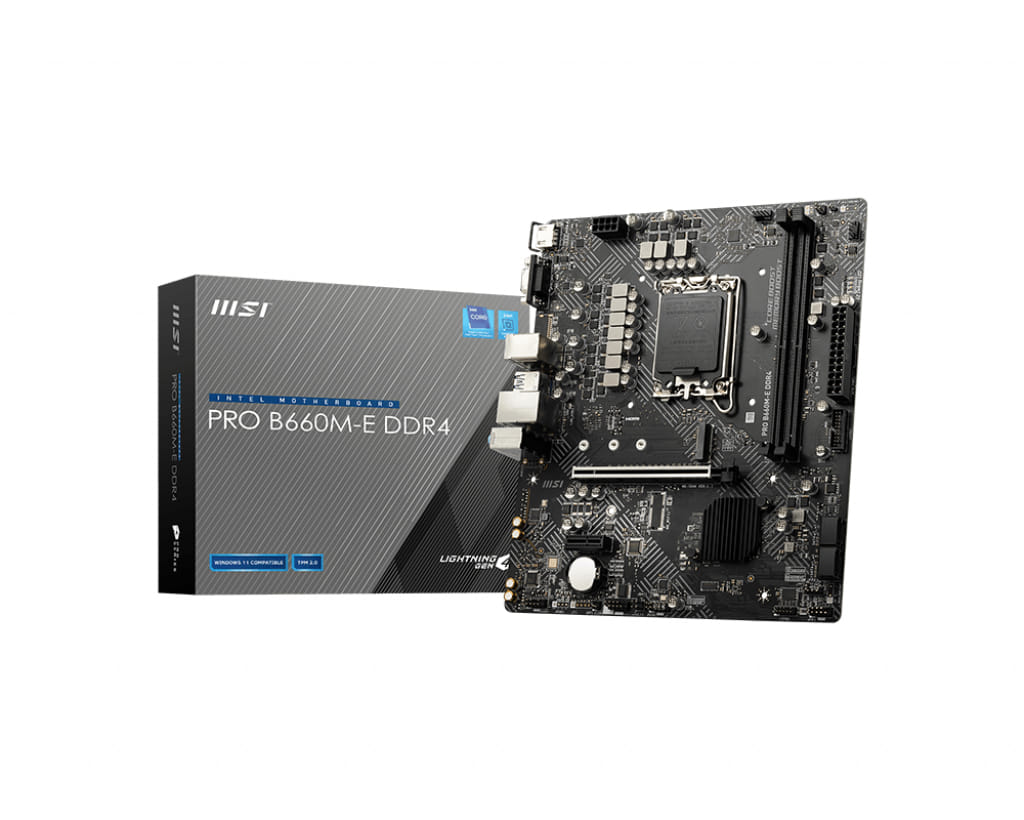 MSI PRO B660M-E DDR4 LGA 1700 Micro-ATX Motherboard