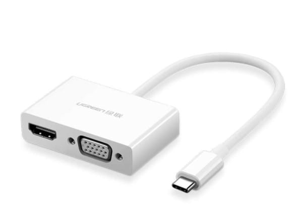 Ugreen USB-C to HDMI VGA Converter - White