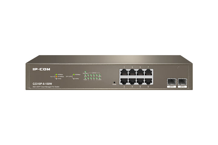 IP-COM 8GE + 2SFP Cloud Managed PoE Switch